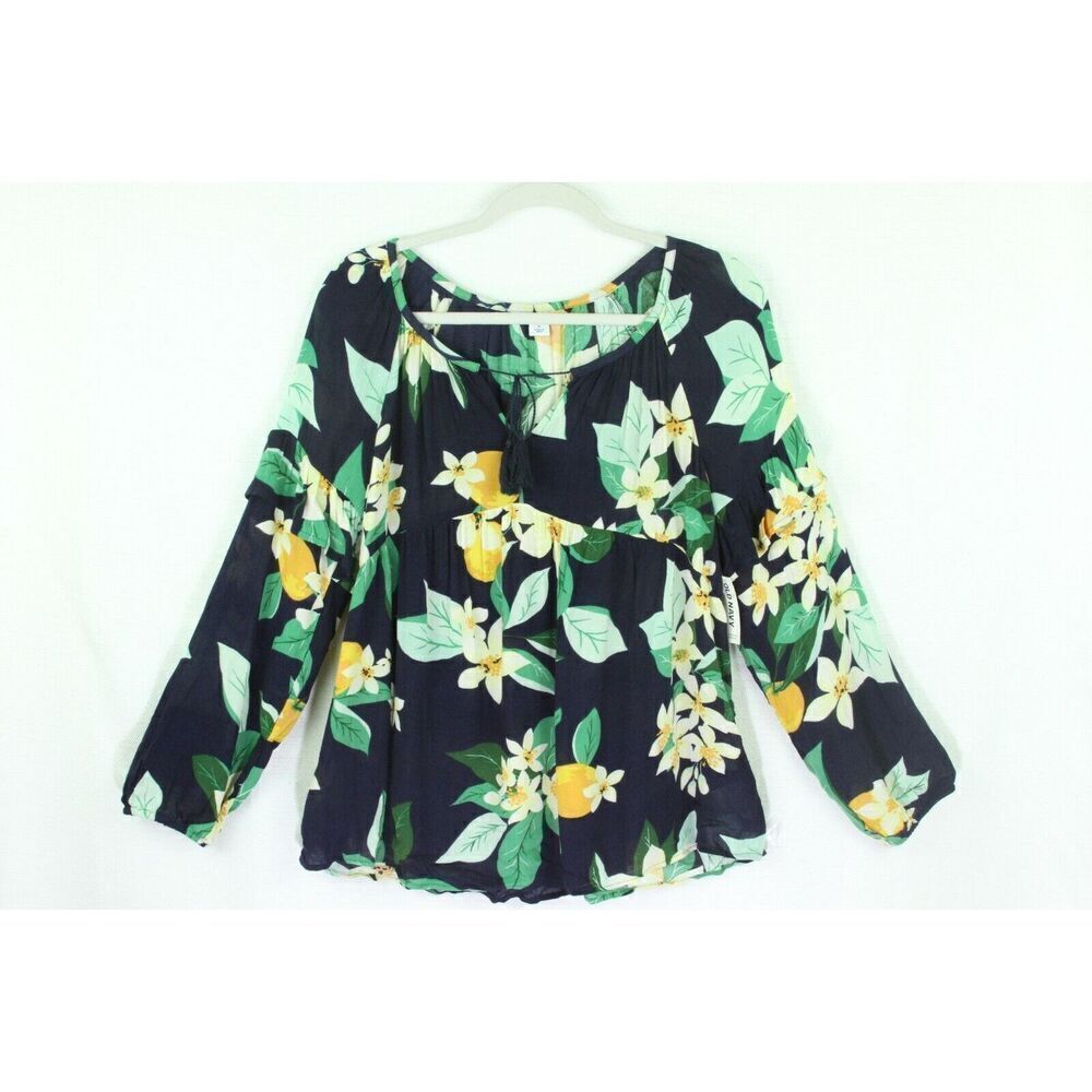 Old Navy Floral Top Size Medium Womens Long Sleeve New